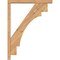 Ekena Millwork Merced Block Smooth Bracket w/ Offset Brace, Western Red Cedar, 3 1/2"W x 24"D x 32"H BKT0402X24X32MRC05SWR - alternate 3
